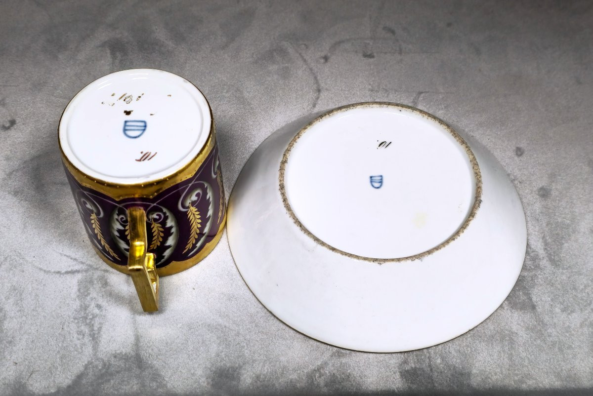 Tasse et soucoupe de la Manufacture impériale de Vienne, premier quart du XIXe siècle-photo-4
