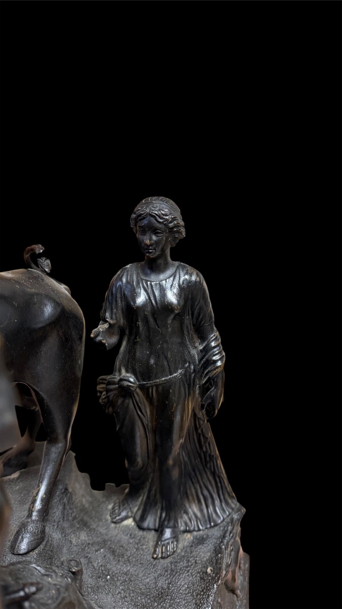 Bronze Group "the Farnese Bull" By Righetti, Late 18th Century-photo-5