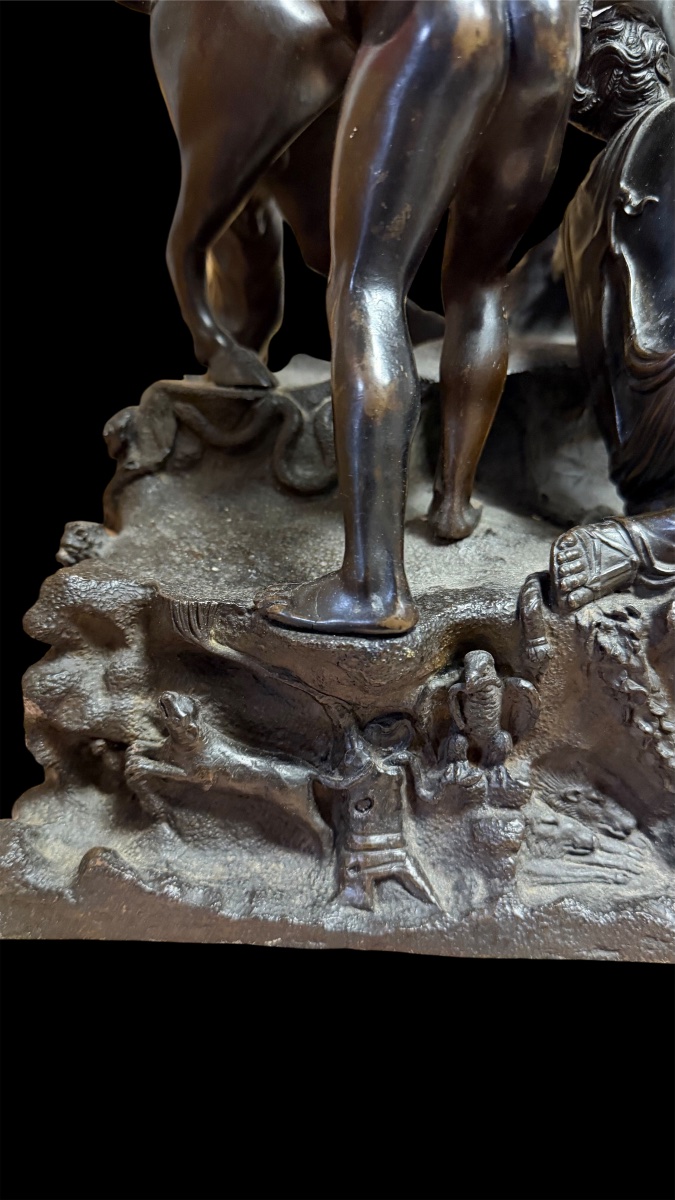 Bronze Group "the Farnese Bull" By Righetti, Late 18th Century-photo-8