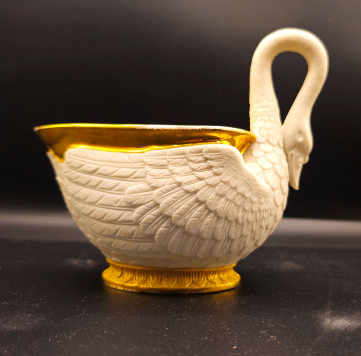 Dagoty Paris Swan-shaped Cup And Saucer-photo-4