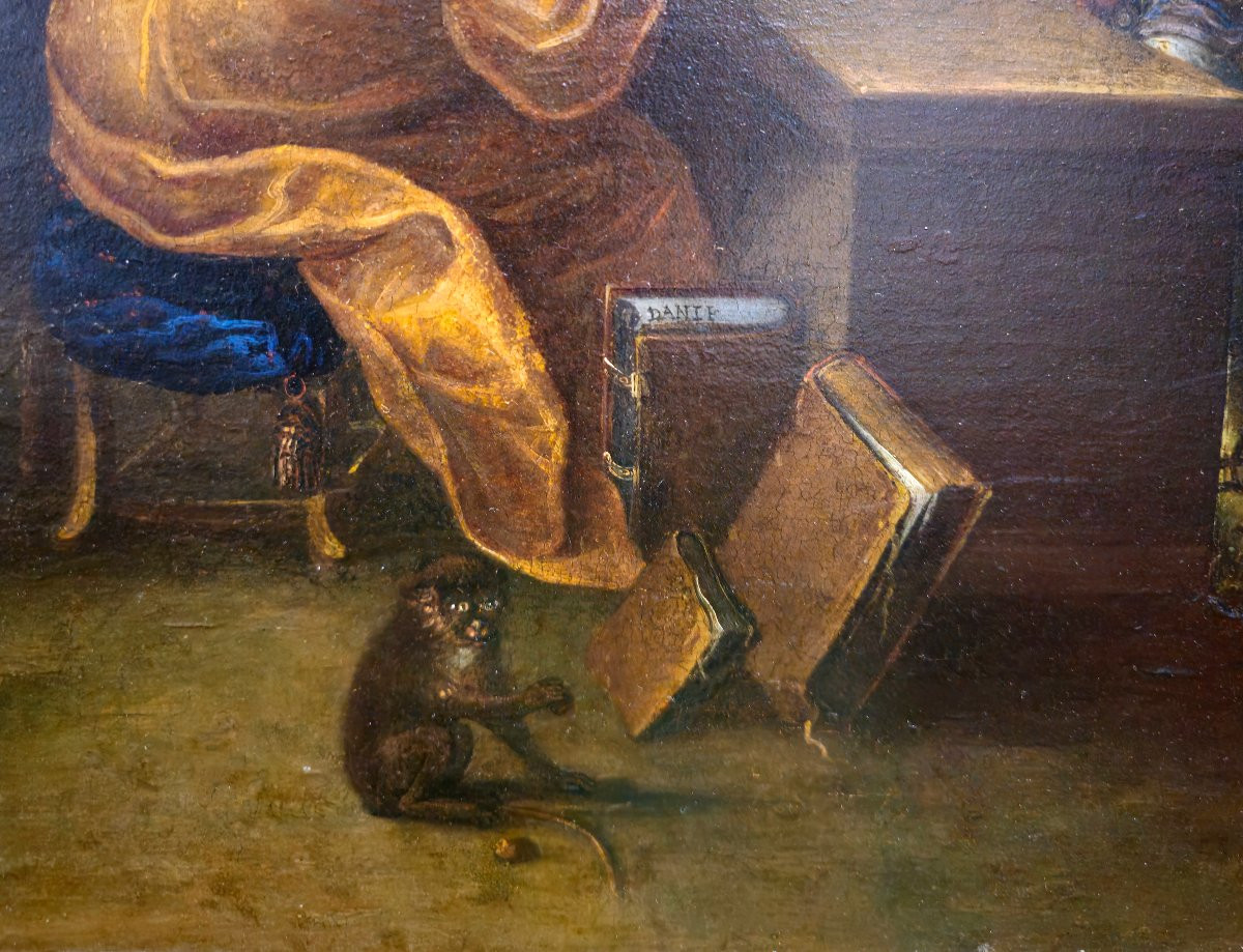 Daniel Hagens Oil On Panel "allegory Of Bad Government"-photo-3