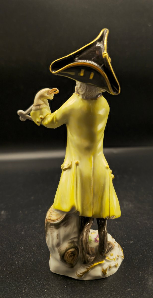 Singe de Meissen jouant du triangle-photo-3