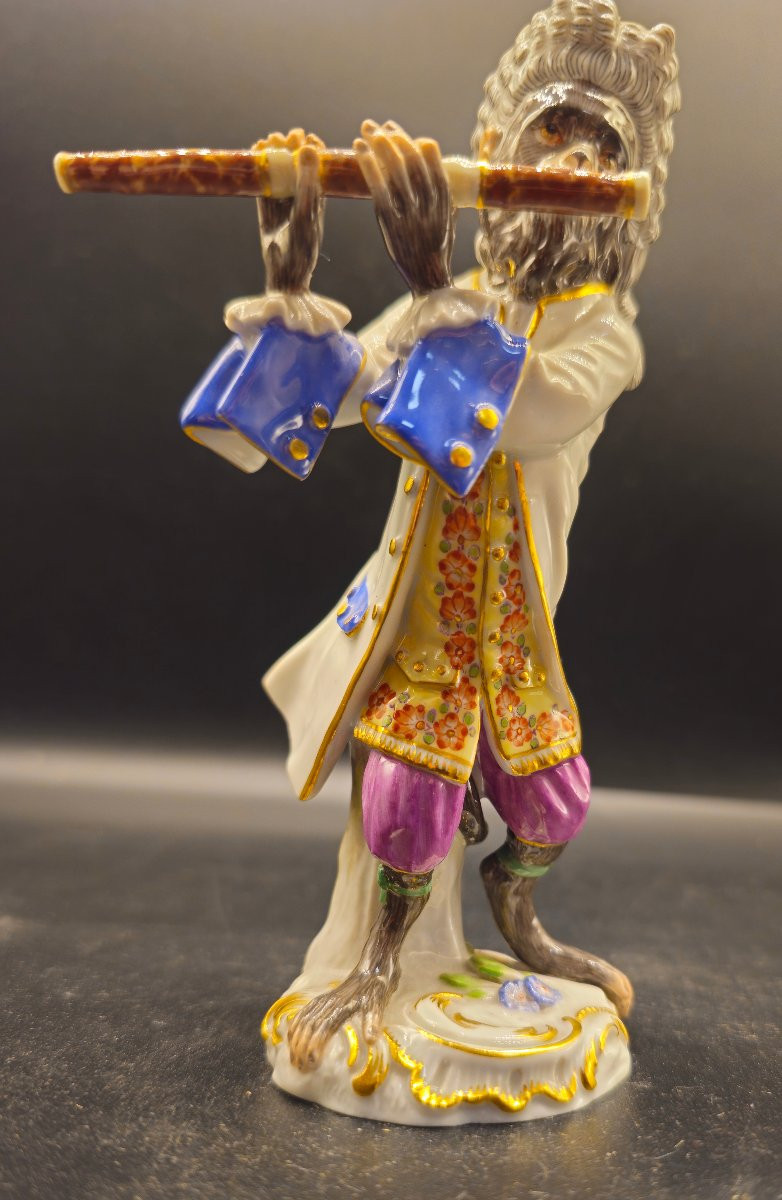 Singe joueur de flûte de Meissen-photo-2