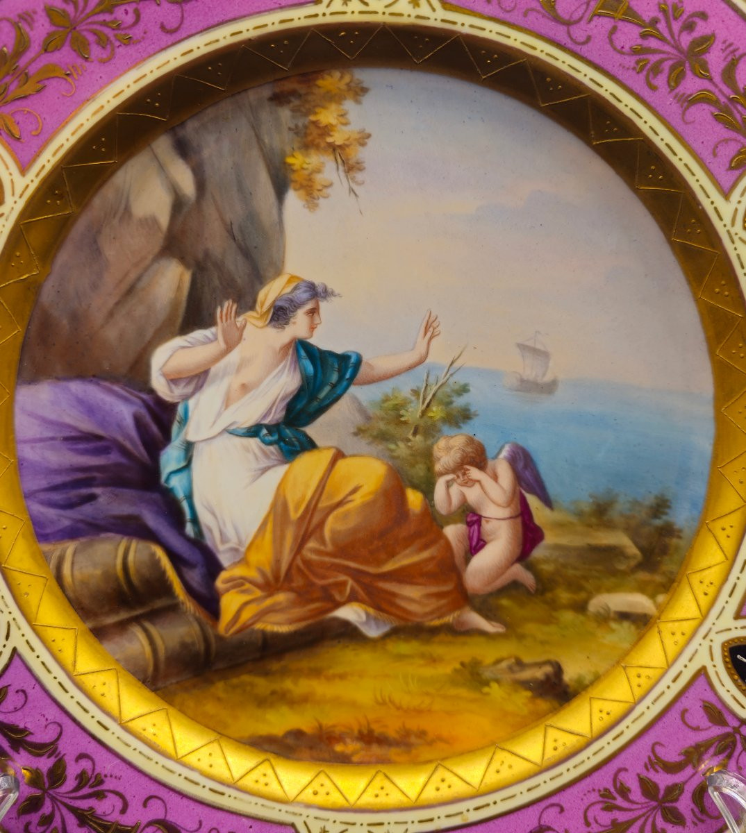 Assiette de la Manufacture Impériale de Vienne 35 cm-photo-2