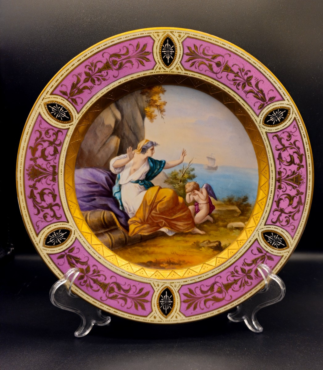 Assiette de la Manufacture Impériale de Vienne 35 cm