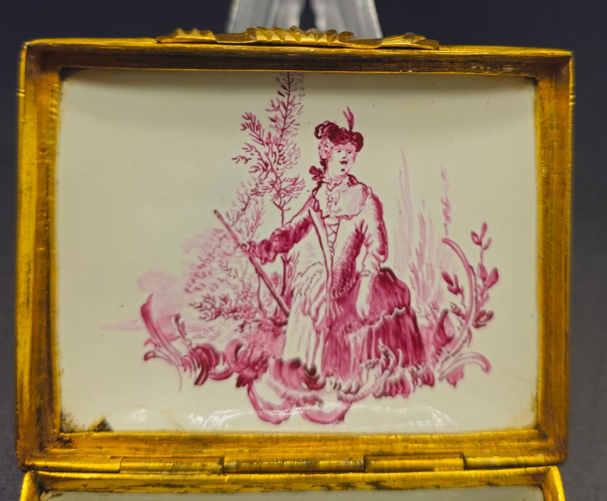 Enamel Snuffbox With Sanguine Decoration-photo-3