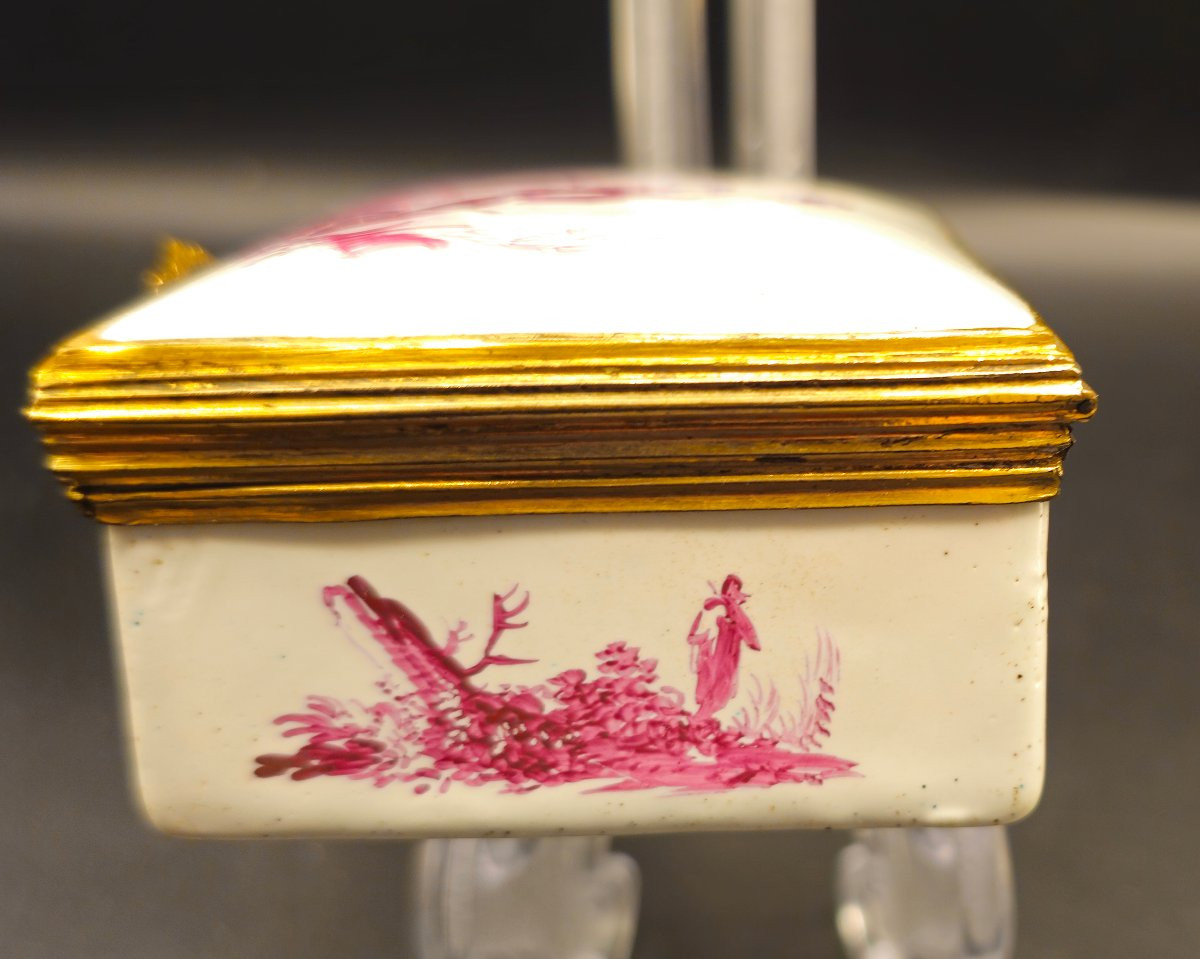 Enamel Snuffbox With Sanguine Decoration-photo-3