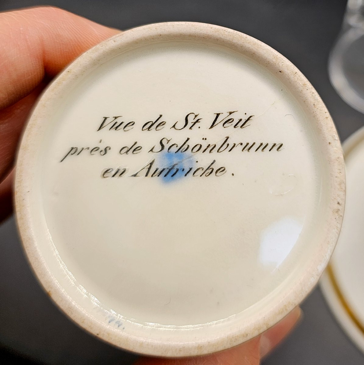 Tasse et soucoupe château de Schönbrunn, datées de 1823, Manufacture Imperiale de Vienne-photo-6