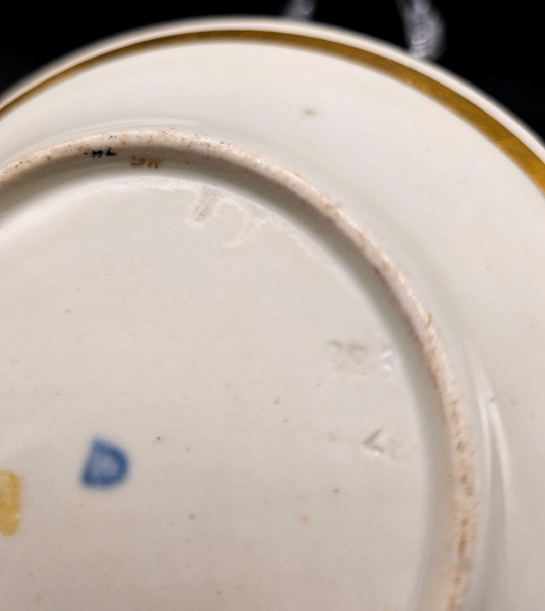 Tasse et soucoupe château de Schönbrunn, datées de 1823, Manufacture Imperiale de Vienne-photo-8