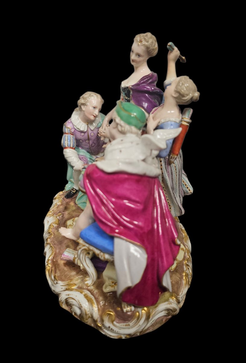 Meissen Porcelain Group Depicting The Elixir Of Love-photo-4