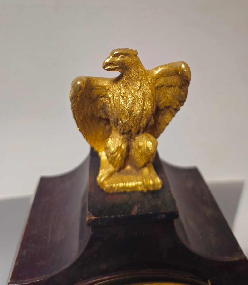 Horloge viennoise en bois et bronze-photo-3