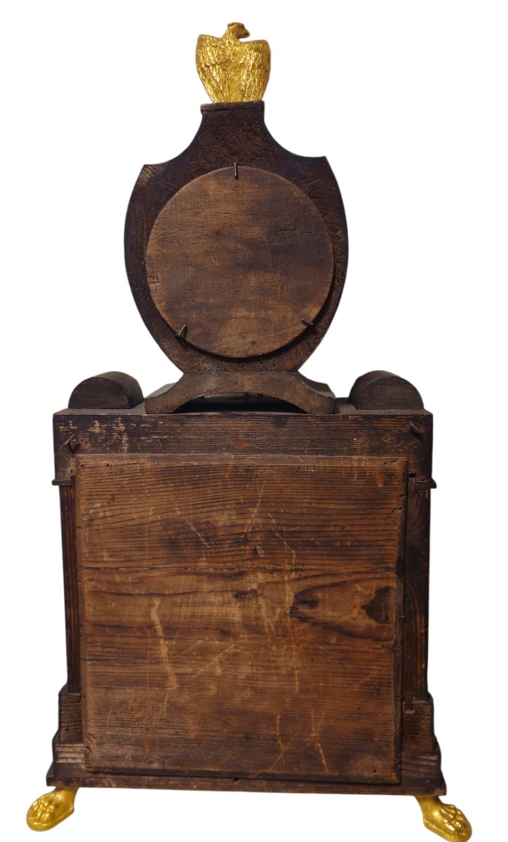 Horloge viennoise en bois et bronze-photo-4