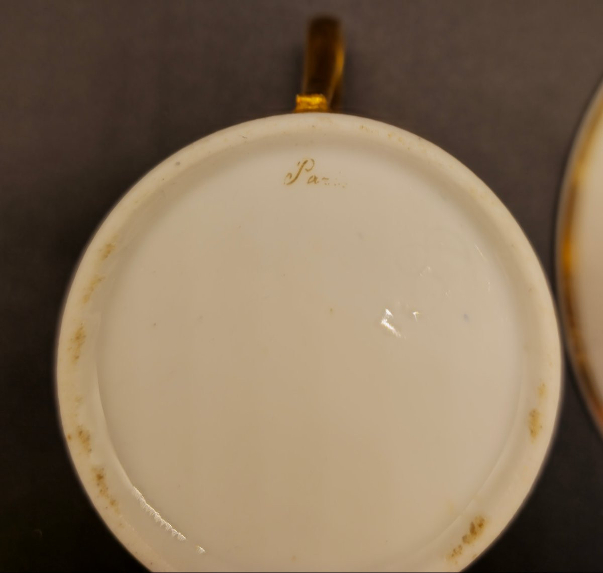 Empire Cup And Saucer By The Nast Manufactory, Paris-photo-5