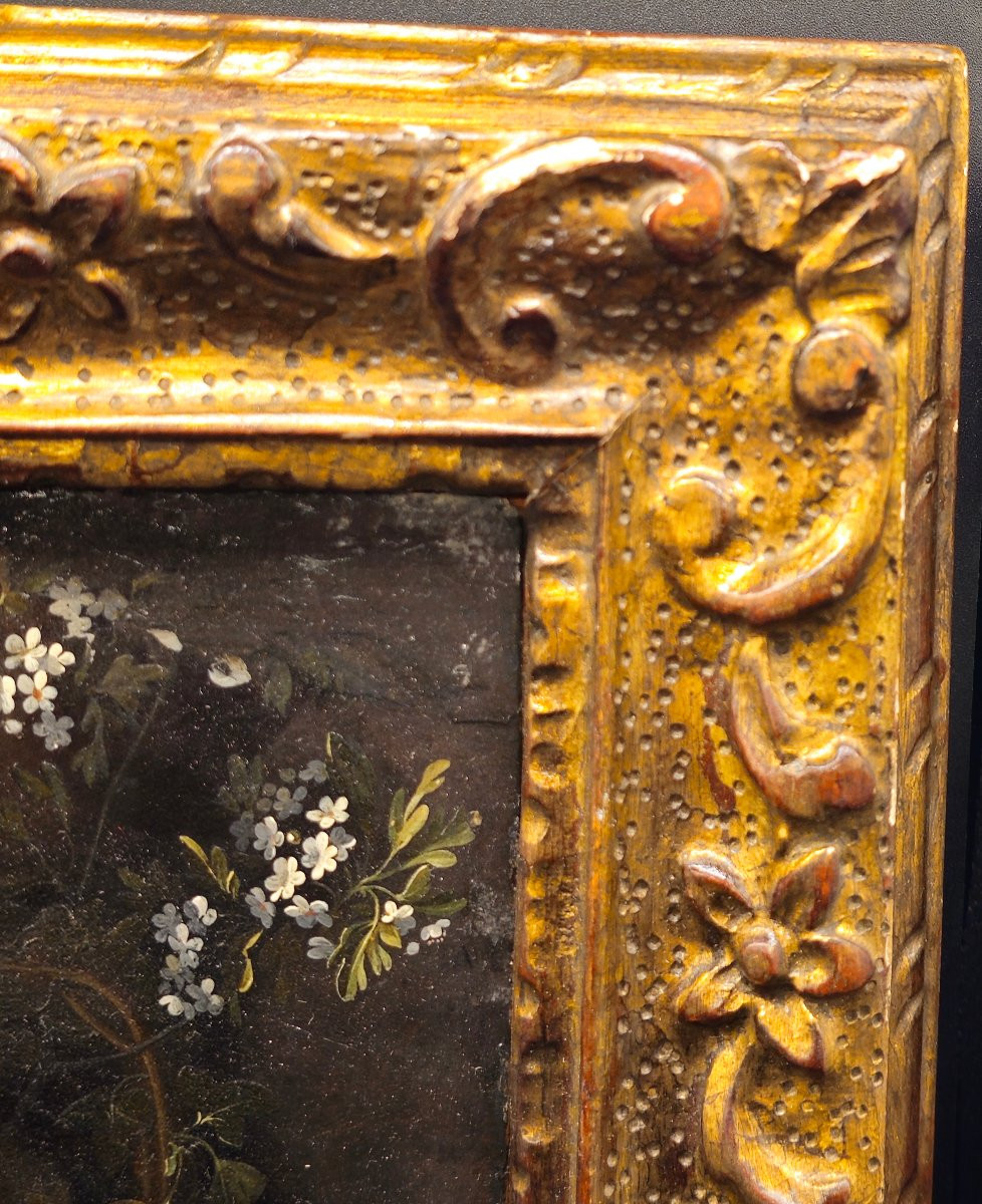 Daniel Seghers Saint Jean-Baptiste au sein d’une guirlande florale, huile sur cuivre-photo-6