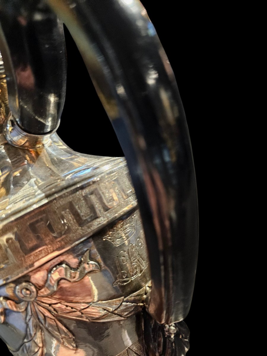 Cafetière en argent Pérouse 1780, griffon, étoile et Bourbon di Sorbello-photo-3