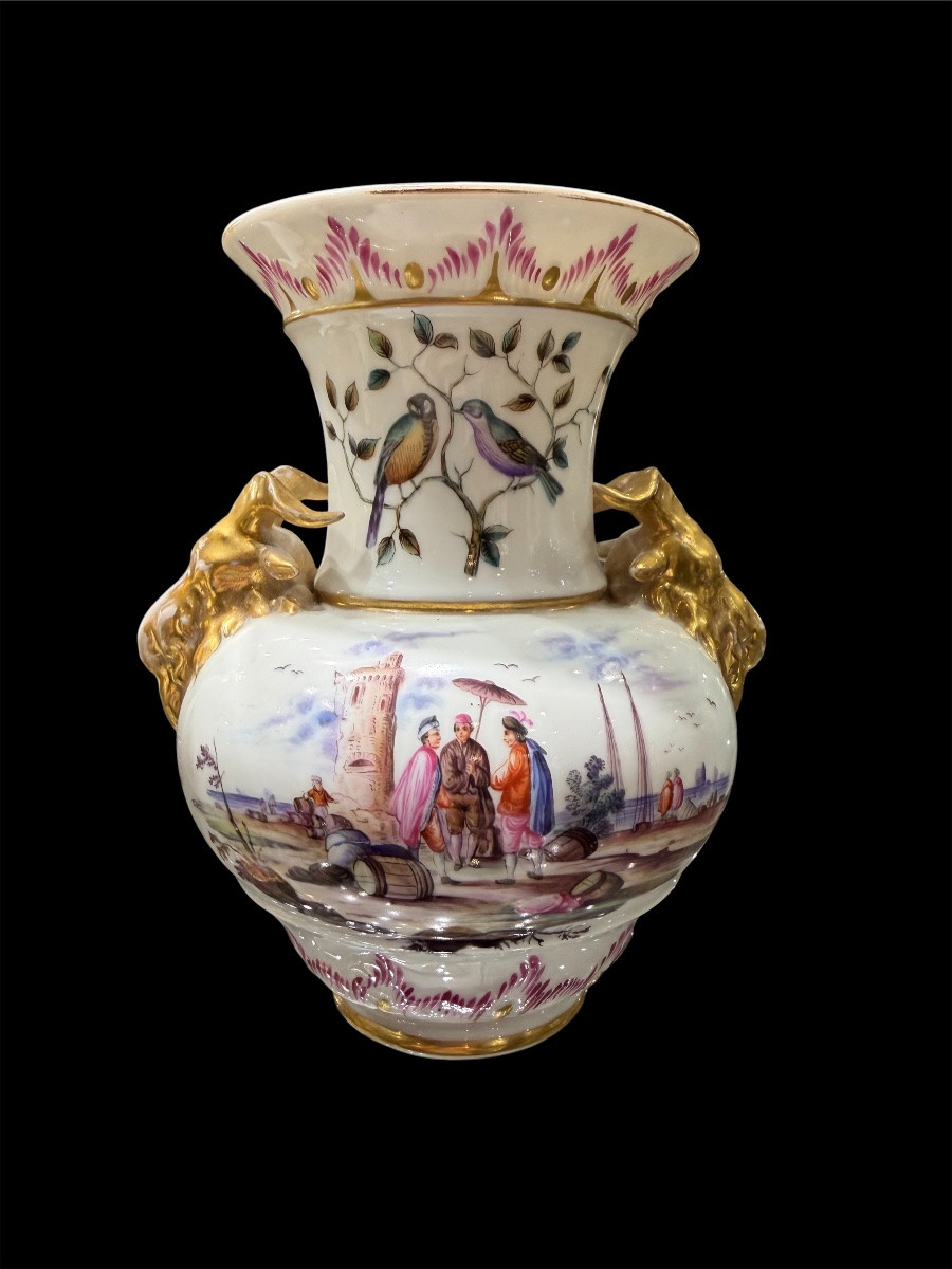 Rare paire de vases en porcelaine KPM Berlin, époque Biedermeier, vers 1830–1840-photo-4