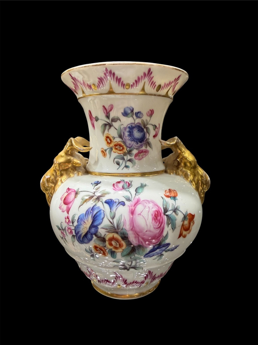 Rare paire de vases en porcelaine KPM Berlin, époque Biedermeier, vers 1830–1840-photo-2