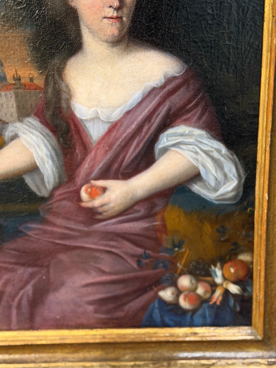 PORTRAIT ALLÉGORIQUE D’UNE NOBLE DAME — ÉCOLE AUSTRO-BOHÉMIENNE, FIN XVIIe SIÈCLE-photo-1