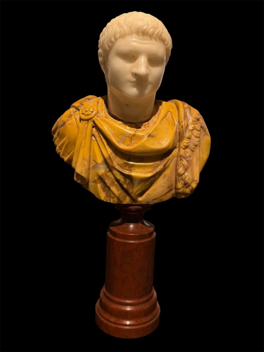 Paire de Bustes en Marbre Statuaire - Marc Aurèle et Titus - Époque du Grand Tour,Fin XVII S.-photo-4