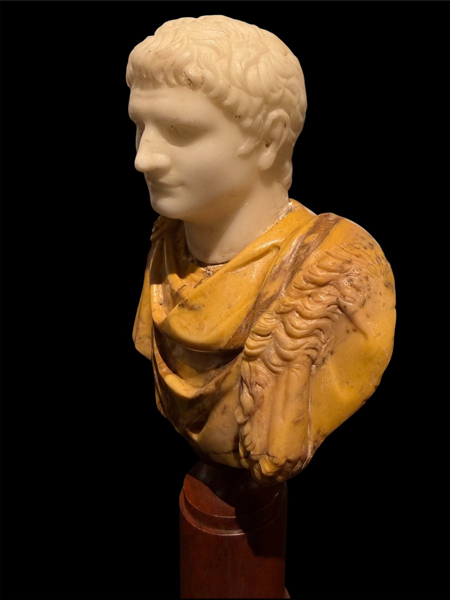 Paire de Bustes en Marbre Statuaire - Marc Aurèle et Titus - Époque du Grand Tour,Fin XVII S.-photo-8