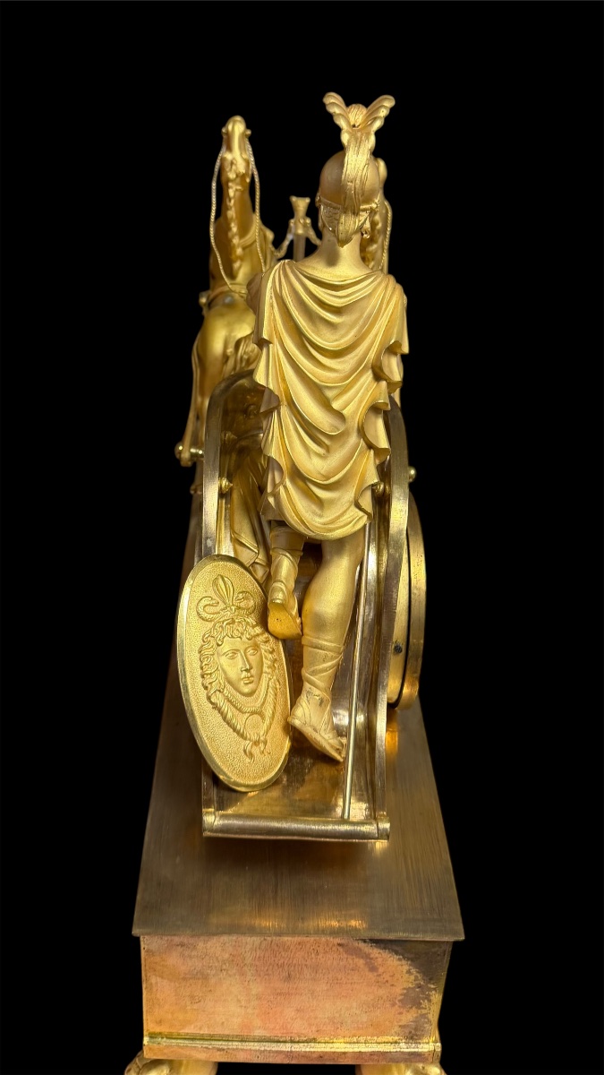 Pendule au char de Jason, bronze doré, France, époque Empire-photo-1