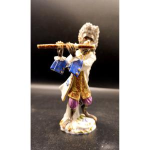 Singe joueur de flûte de Meissen