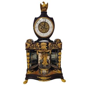 Viennese Wooden And Bronze Clock