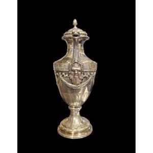 Cafetière en argent Pérouse 1780, griffon, étoile et Bourbon di Sorbello