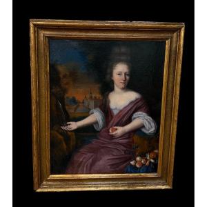 Allegorical Portrait Of A Noblewoman — Austro-bohemian School, Late 17th Century