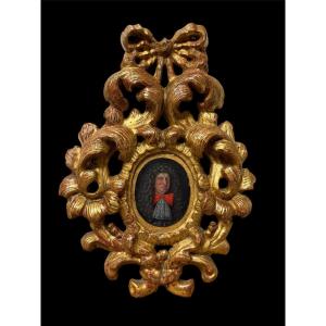 Portrait Of A French Nobleman On Copper, Louis XIV