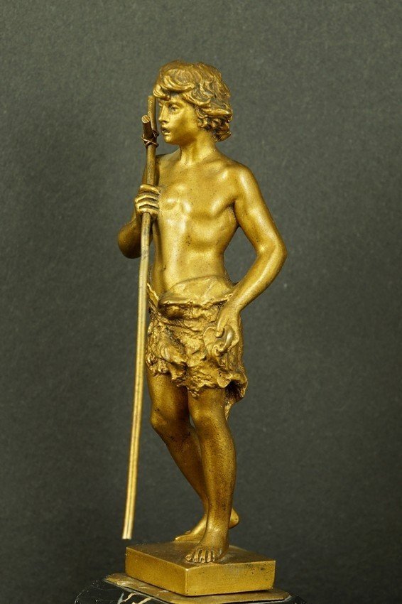 Saint Jean-Baptiste, bronze doré,  XIXe siècle-photo-1