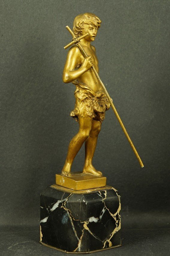 Saint Jean-Baptiste, bronze doré,  XIXe siècle-photo-2