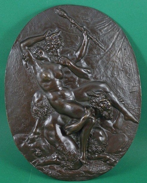 Nymph With Satyrs, Clodion (1734-1814), Bronze, 18th/19th Century.-photo-3