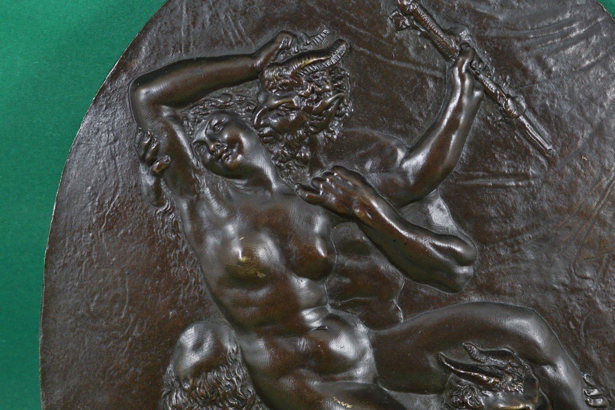 Nymph With Satyrs, Clodion (1734-1814), Bronze, 18th/19th Century.-photo-4