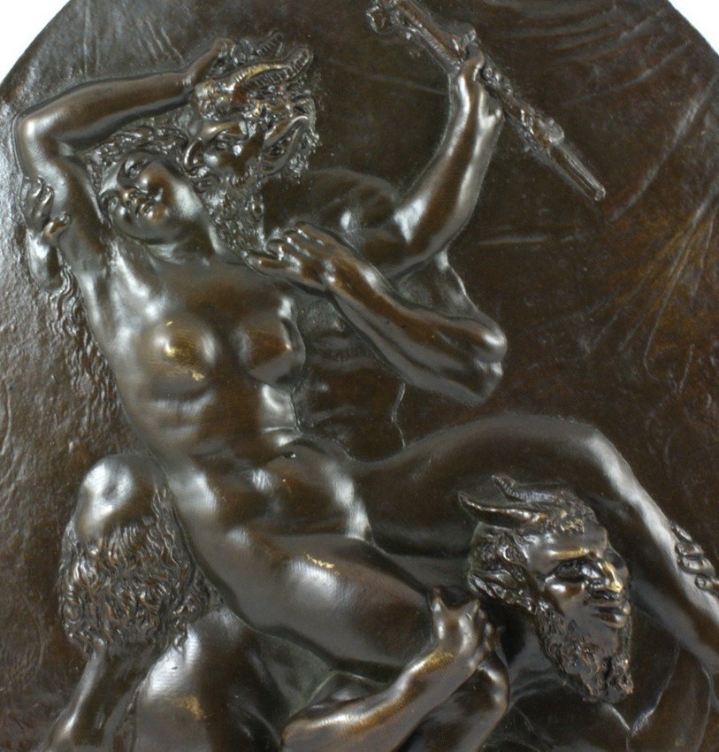 Nymph With Satyrs, Clodion (1734-1814), Bronze, 18th/19th Century.