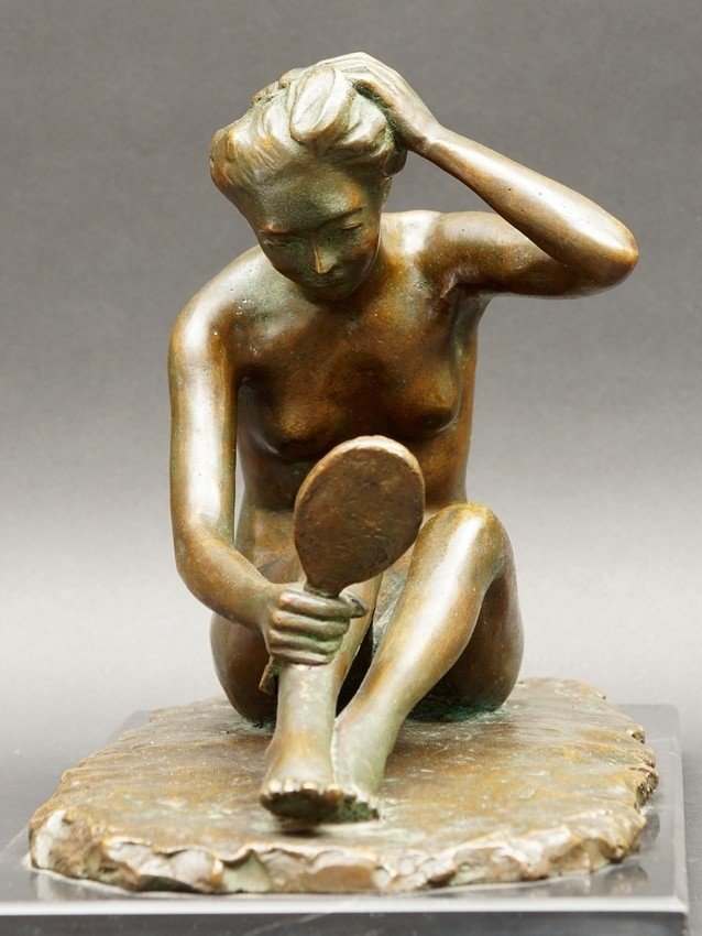 Act With Mirror, Santiago (1891-1974), Argentina, First Half Of The 20th Century.-photo-3