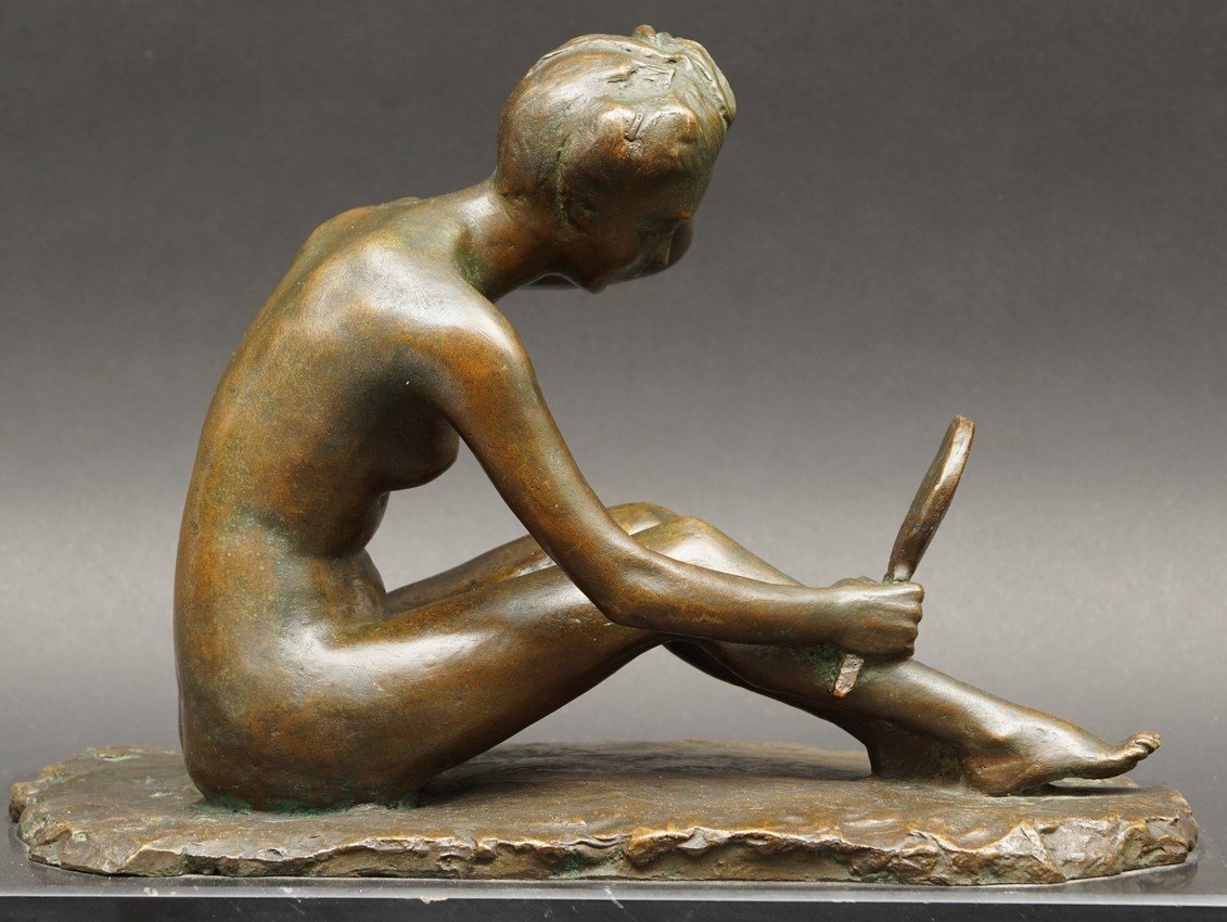 Act With Mirror, Santiago (1891-1974), Argentina, First Half Of The 20th Century.-photo-4