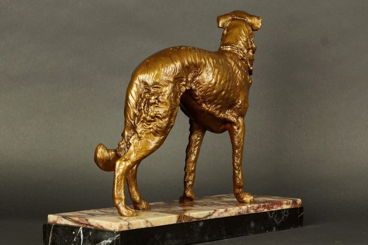 Russian Greyhound, Bronze, Art Deco, 1920s-1930s. 20th Century.-photo-5