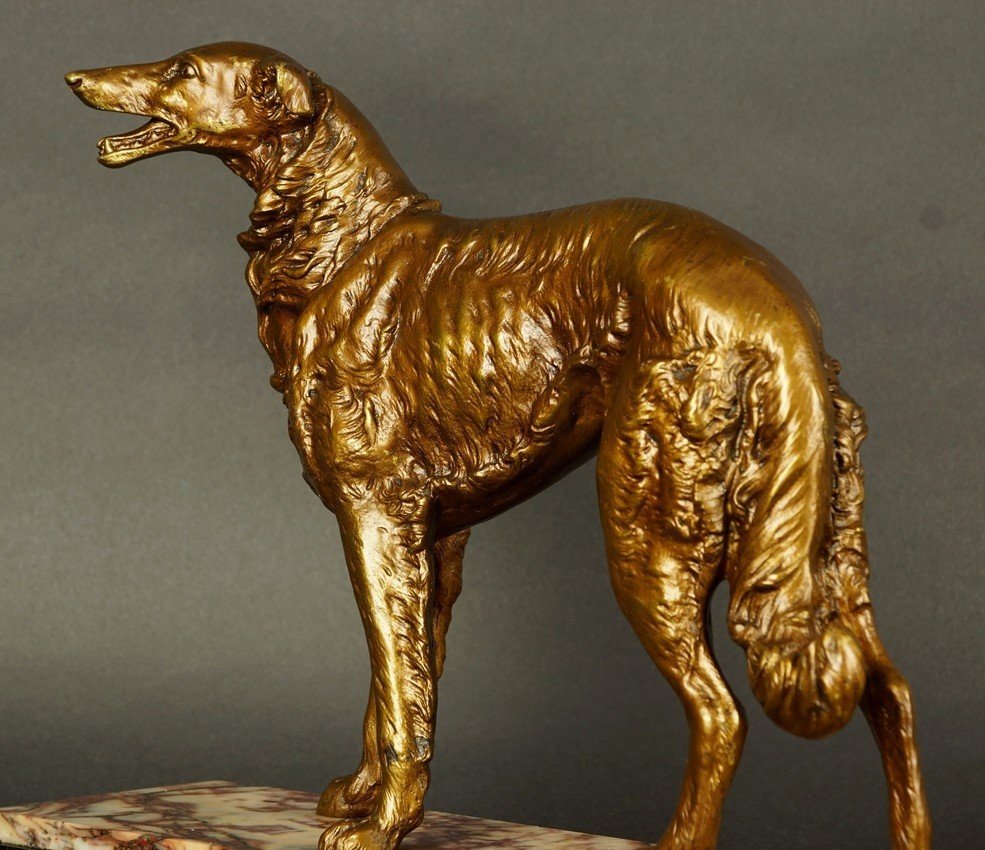 Russian Greyhound, Bronze, Art Deco, 1920s-1930s. 20th Century.-photo-7