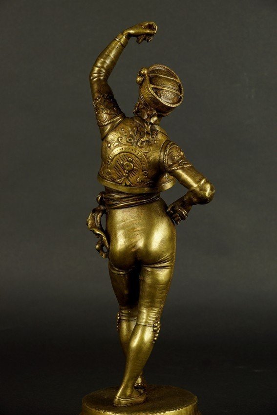 Danseur Espagnol,  A.J. Lavergne, bronze, France, seconde moitié du XIXe siècle.-photo-4