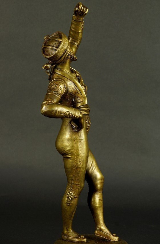 Danseur Espagnol,  A.J. Lavergne, bronze, France, seconde moitié du XIXe siècle.-photo-5