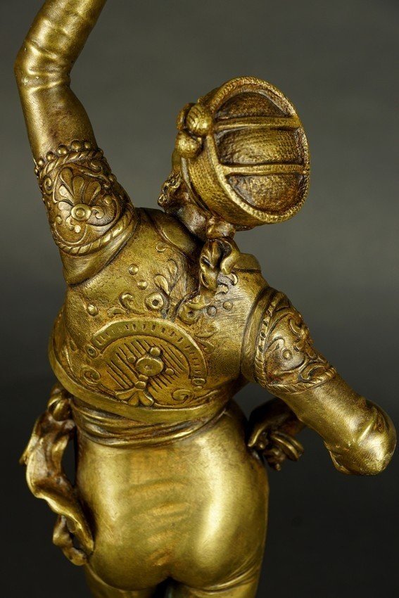 Danseur Espagnol,  A.J. Lavergne, bronze, France, seconde moitié du XIXe siècle.-photo-8