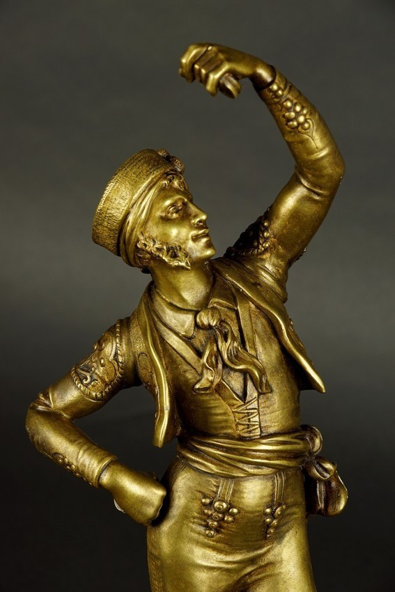 Danseur Espagnol,  A.J. Lavergne, bronze, France, seconde moitié du XIXe siècle.