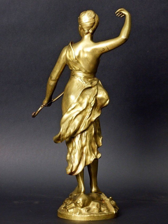 Diane à la Chasse, H. Levasseur, France, XIXe/XXe siècle.-photo-3