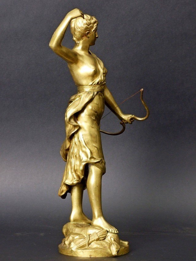 Diane à la Chasse, H. Levasseur, France, XIXe/XXe siècle.-photo-4