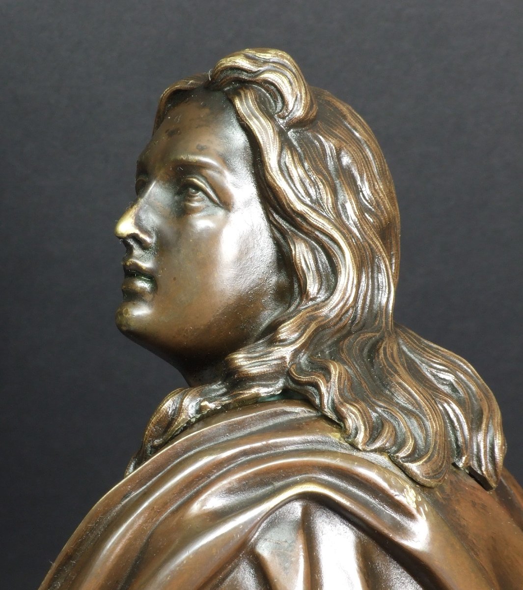 Saint John The Evangelist, Bronze, After François Théodore Gechter. 19th Century.-photo-2