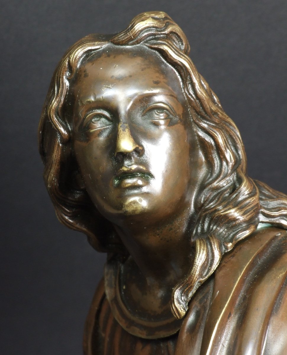 Saint John The Evangelist, Bronze, After François Théodore Gechter. 19th Century.-photo-5