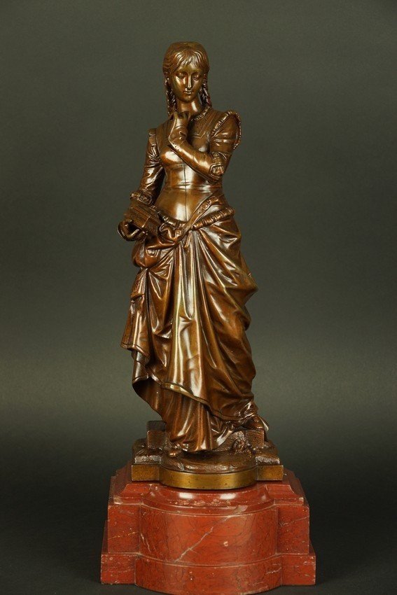 Pandora, Bronze, Eutrope Bouret (1833-1906), France, Second Half Of The 19th Century.-photo-3