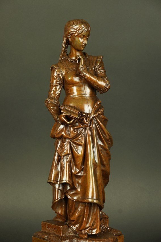 Pandora, Bronze, Eutrope Bouret (1833-1906), France, Second Half Of The 19th Century.-photo-4