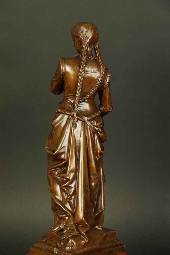 Pandora, Bronze, Eutrope Bouret (1833-1906), France, Second Half Of The 19th Century.-photo-4